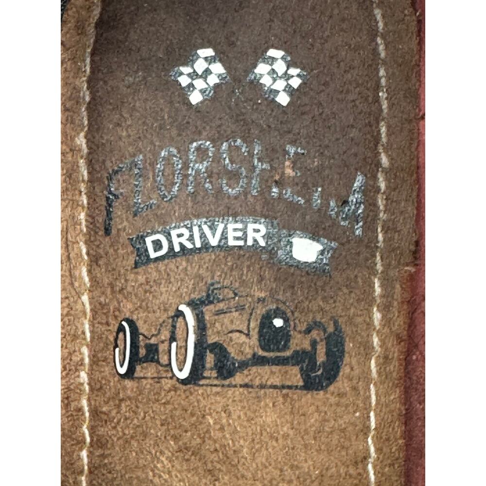 Florsheim Throttle Driver Leather Round Moc Toe Rubber Sole Loafers 10.5M - Picture 6 of 8